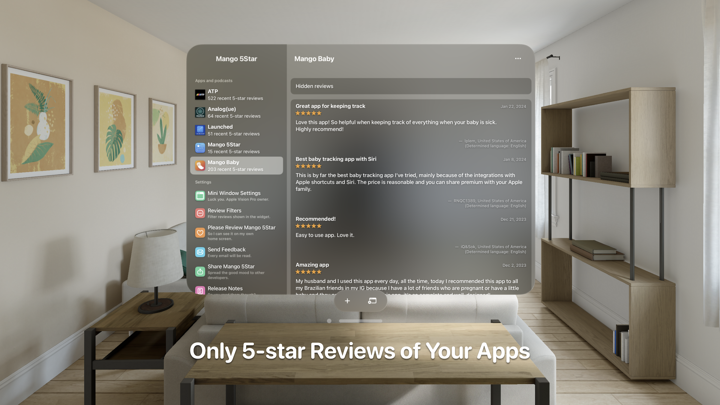 Mango 5Star for visionOS Screenshot
