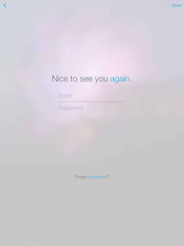 Vimeo's login screen