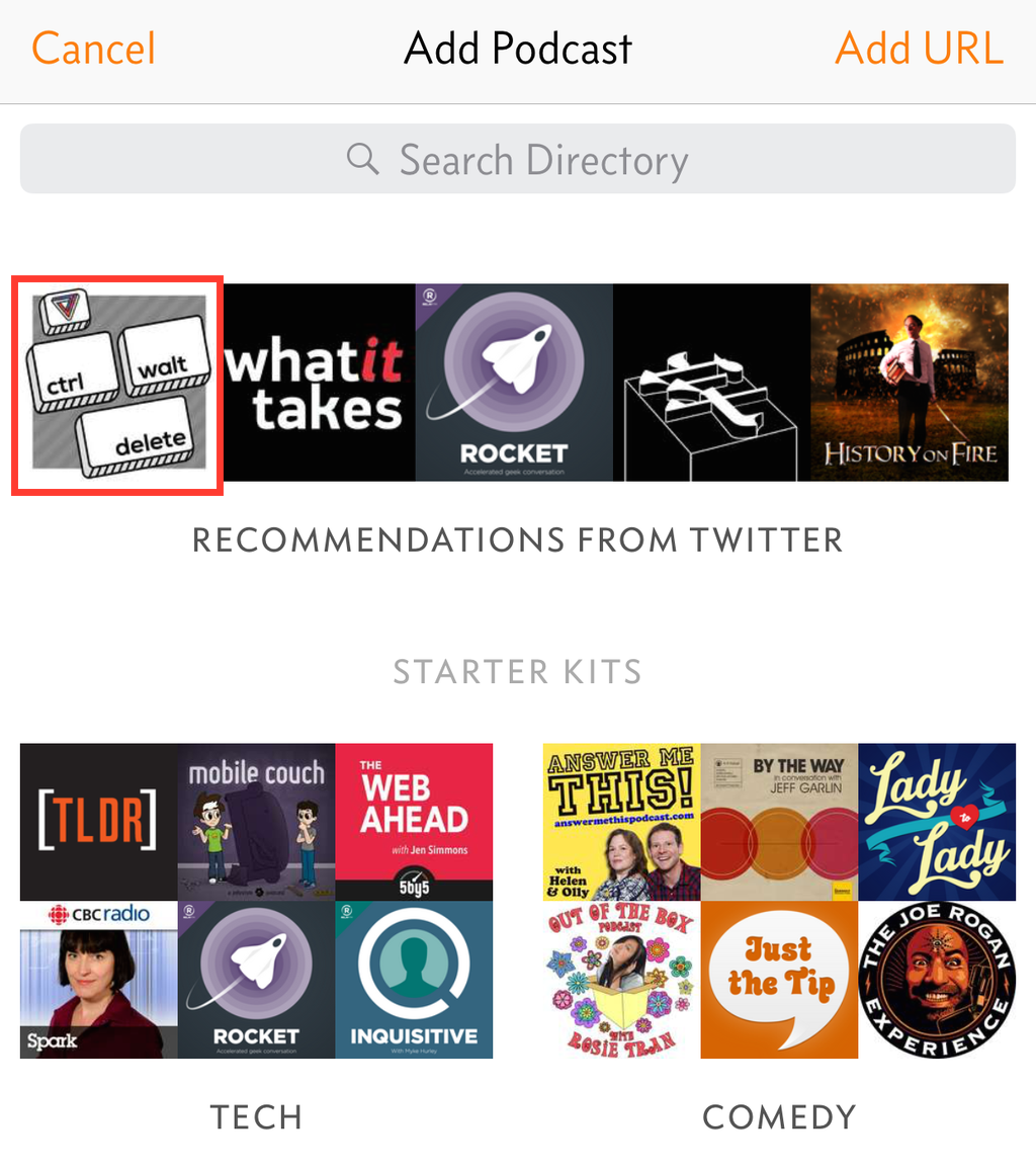 Screenshot of Overcast