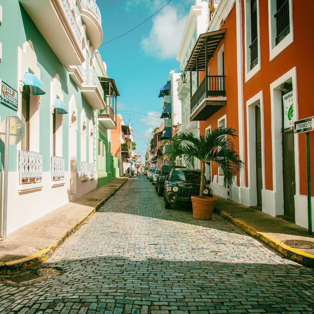 A typical street in Old San Juan