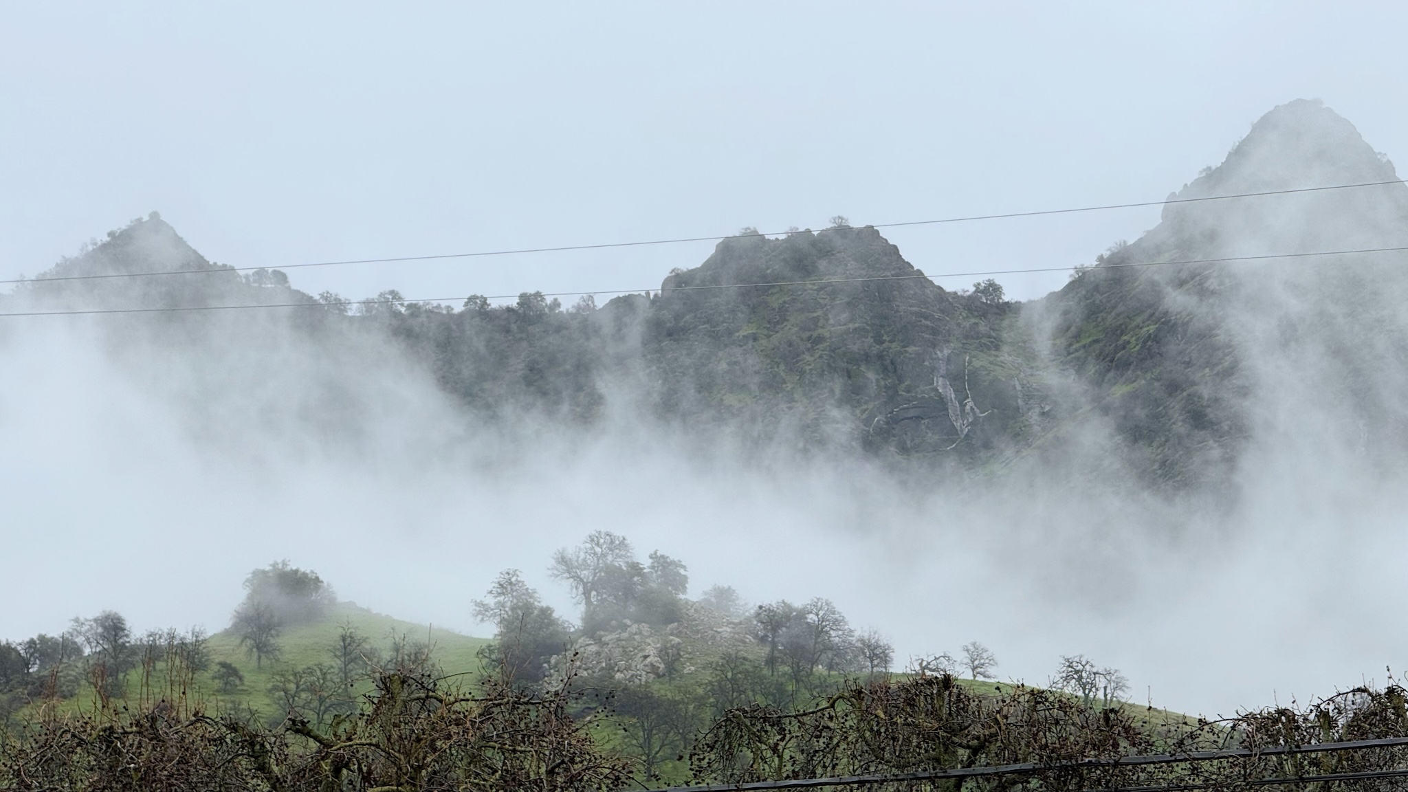 The view at our AirBnb in Three Rivers