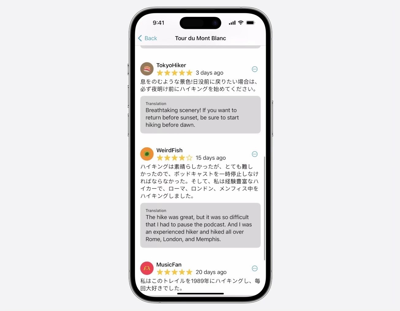 Screenshot of a demon from the WWDC 2024 Meet the Translation API session