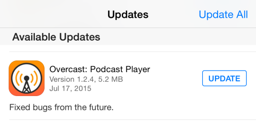 Screenshot of Overcast