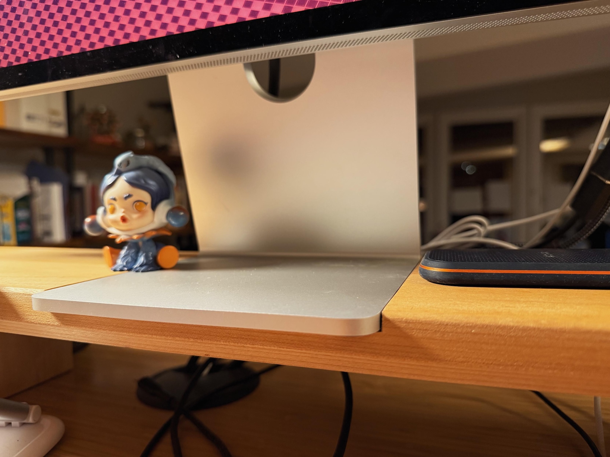 Photo of my custom built monitor shelf